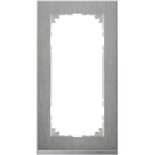 MERTEN M-Pure Decor РАМКА 2 поста б/перегородки, НЕРЖ.СТАЛЬ/АЛЮМИНИЙ, SM