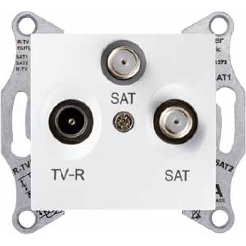 SEDNA TV/SAT/SAT РОЗЕТКА оконечная, 1dB, БЕЛЫЙ