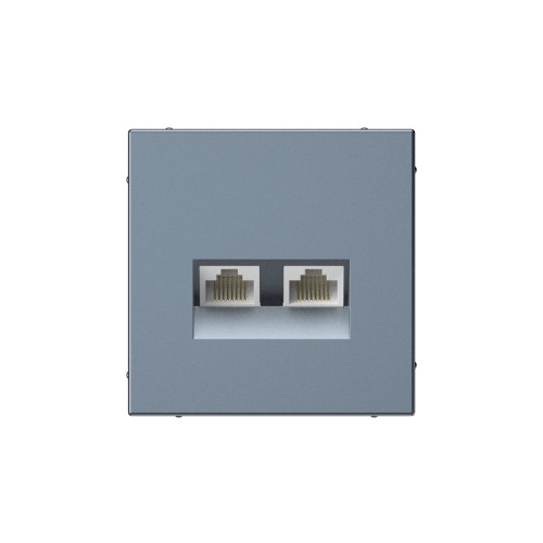 ARTGALLERY РОЗЕТКА двойная компьютерная RJ45+RJ45, кат. 5е, механизм, ГРИФЕЛЬ