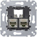 MERTEN МЕХАНИЗМ КОМП. РОЗЕТКИ 2хRJ45 кат. 5e STP