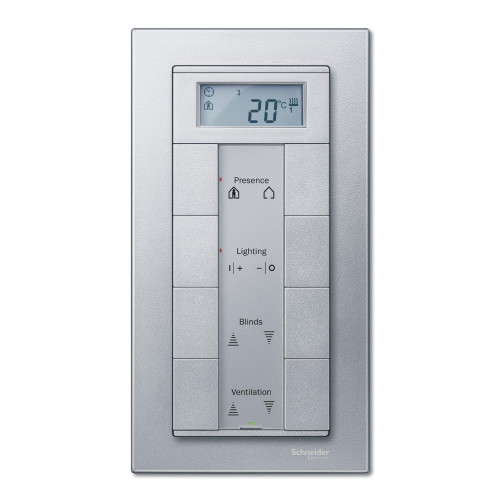 MERTEN M-Plan РАМКА 2 поста б/перегородки, АЛЮМИНИЙ, SM