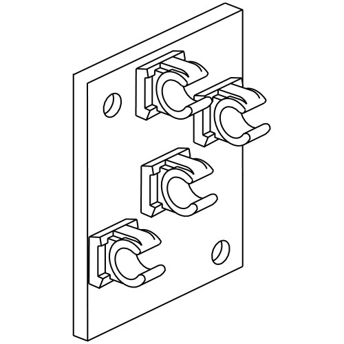 MWU-GA -ПЛАТА МОНТАЖНАЯ НА 4 ТРУБЫ D8MM