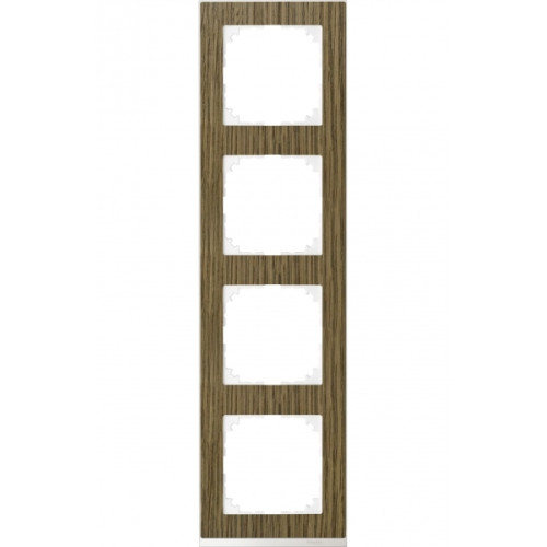 MERTEN M-Pure Decor РАМКА 4 поста, ДУБ/БЕЛЫЙ, SM