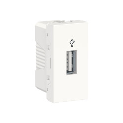UNICA MOD USB-КОННЕКТОР, 1 мод, БЕЛ