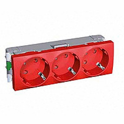 РОЗЕТКА Х3 45 2P+SIDE E ШТОР БЛОК КРАС