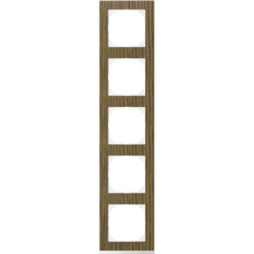 MERTEN M-Pure Decor РАМКА 5 постов, ДУБ/БЕЛЫЙ, SM
