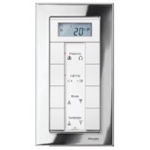 MERTEN M-Elegance РАМКА металлическая 2 поста б/перегородки, ХРОМ, SM