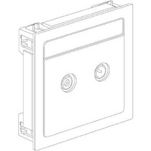 CYB-BK8-РАМКА ПОД TV-FM МЕХАНИЗМЫ БЕЛАЯ