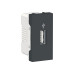 UNICA MOD USB-КОННЕКТОР, 1 мод, АНТРАЦ