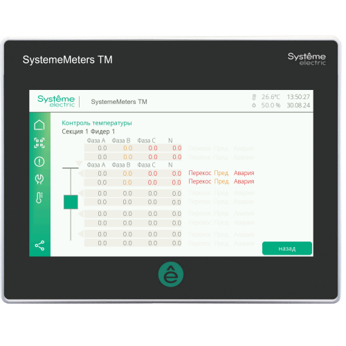 Функциональная щитовая панель оператора 10“ SystemeMeters TM