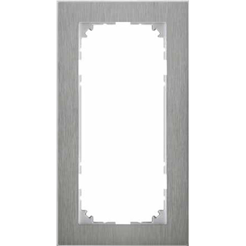 MERTEN M-Pure Decor РАМКА 2 поста б/перегородки, НЕРЖ.СТАЛЬ/АЛЮМИНИЙ, SM