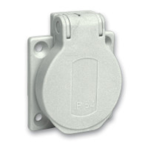 РОЗЕТКА 10/16A 50Х50ММ IP54 ВИНТЫ СБОКУ