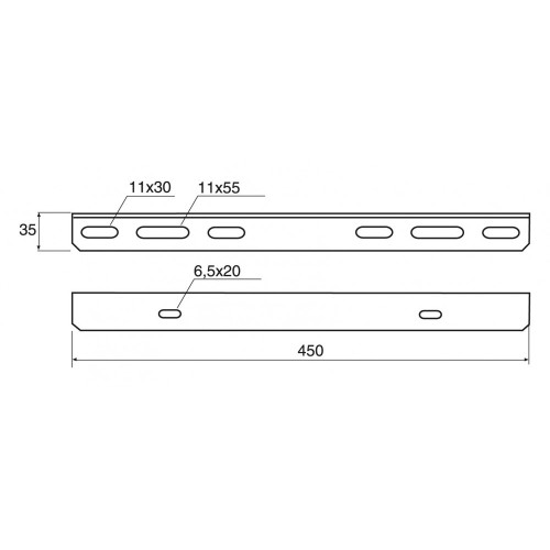 Кронштейн для конвейеров B17 450мм SS316L SchE