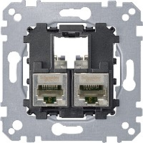 Механизм компьютерной розетки 2хRJ45 кат6a STP