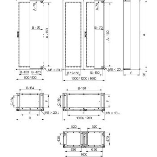 Шкаф SMX 316L 2000х1200х500 нерж. сталь SchE